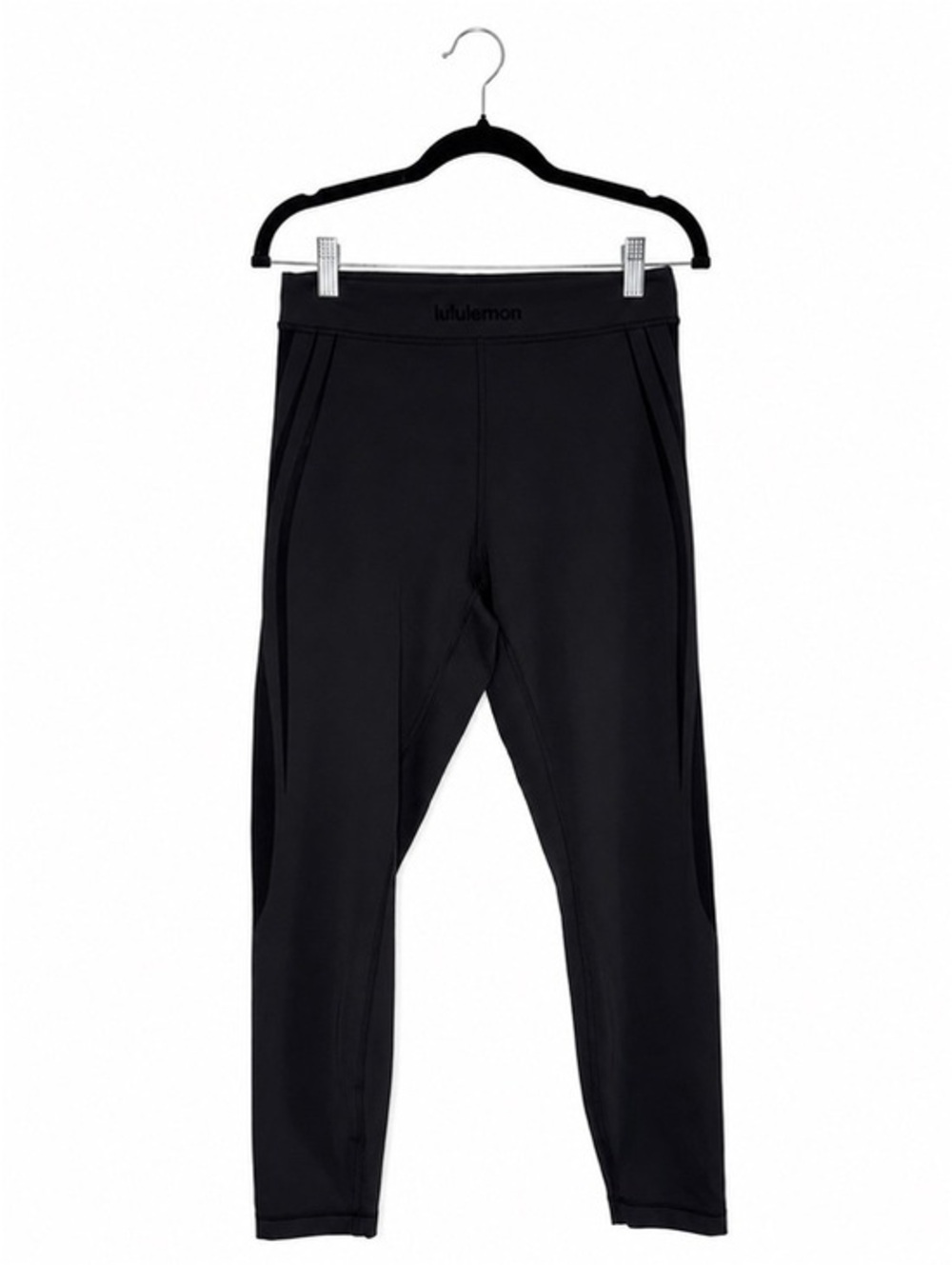Lululemon Women's Black Running Crop Leggings Size 8 Inspire Style